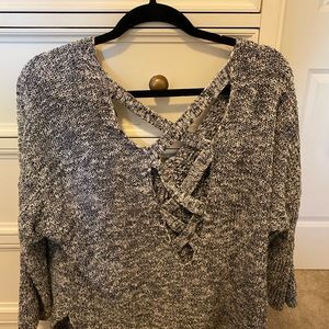Express High Low Cross Back Sweater